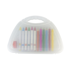 KIT INF 100, KIT ESCOLAR DRAWING. Incluye sacapuntas, 6 crayones y 6 colores.