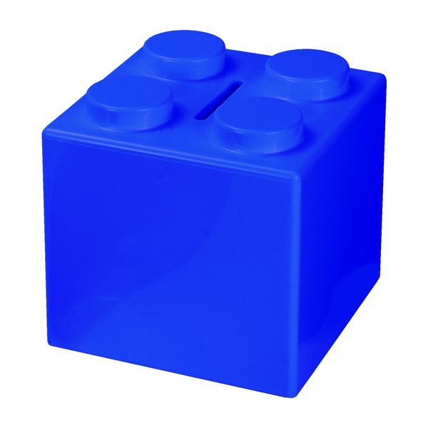 INF 100, ALCANCíA CUBOS. Alcancía de plástico en forma de cubo armable.