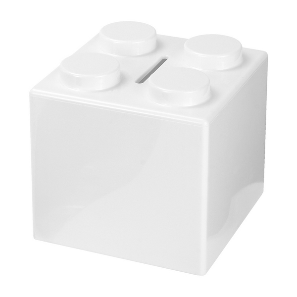 INF 100, ALCANCíA CUBOS. Alcancía de plástico en forma de cubo armable.
